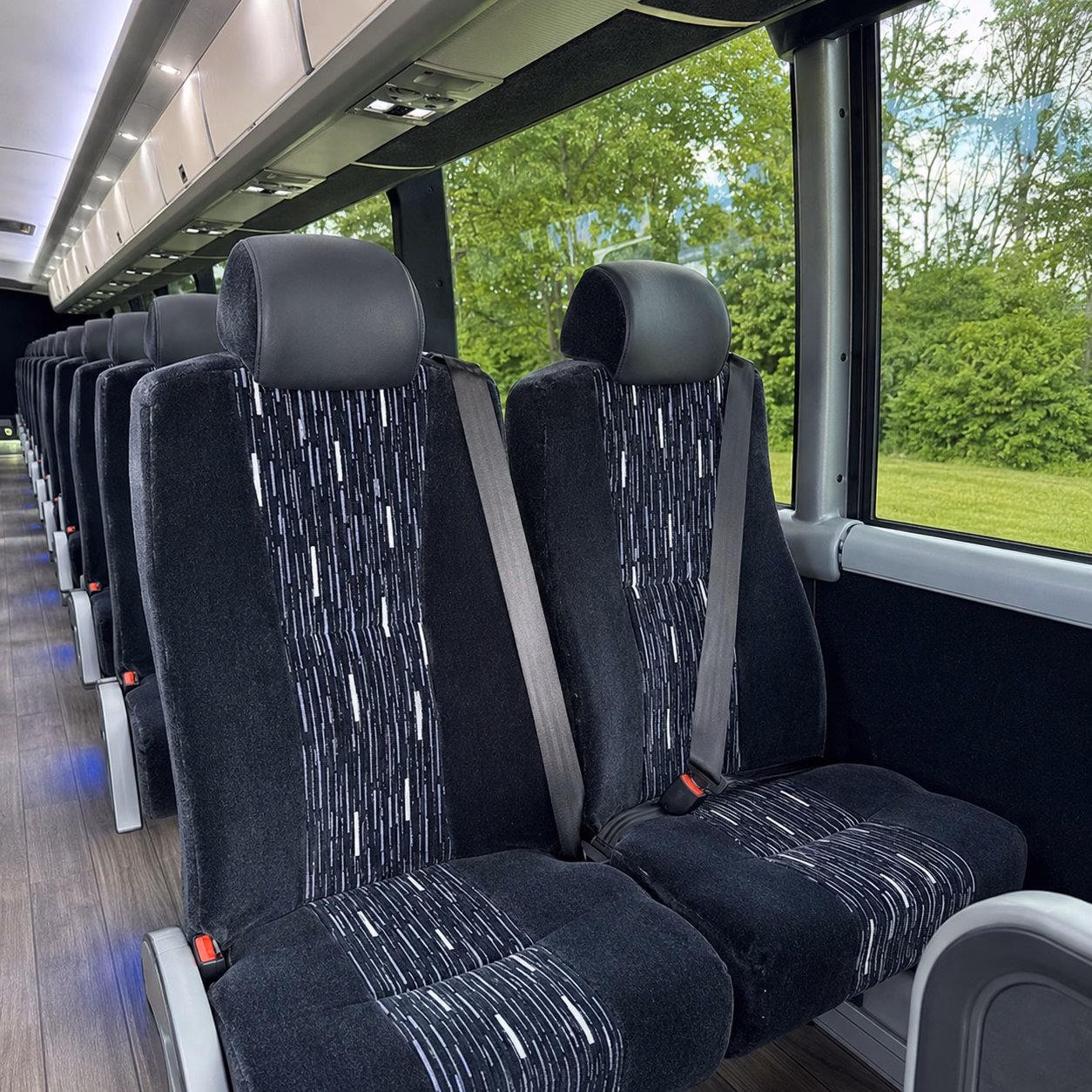 arlington charter bus services interior